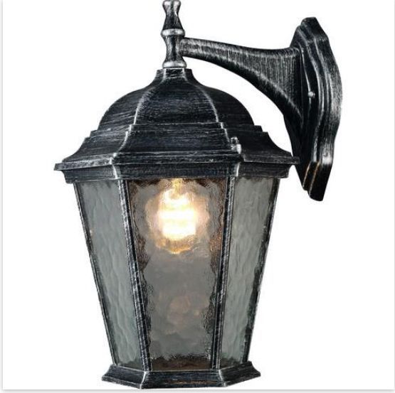 Уличный светильник Arte Lamp A1202AL-1BS Genova черно-серебряный