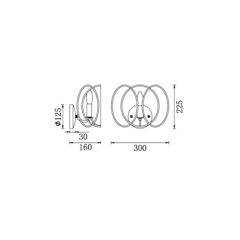 Бра 16*30*23 см, 1*E14 хром Vele Luce Vita VL4234W01