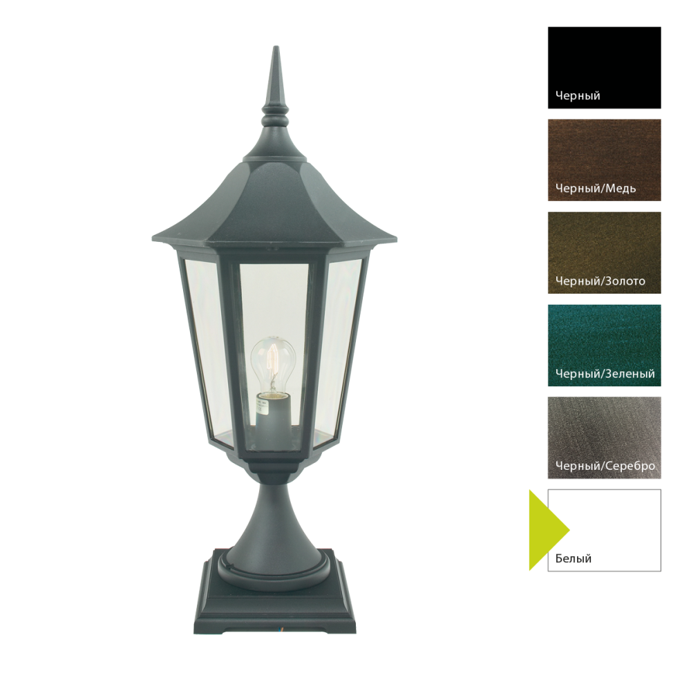 Фонар-пьедестал 32*32*85 см, E27*100 (накал.) 77 (гал.)W, Natural Concepts Norlys Modena Big 315W, W (Белый)