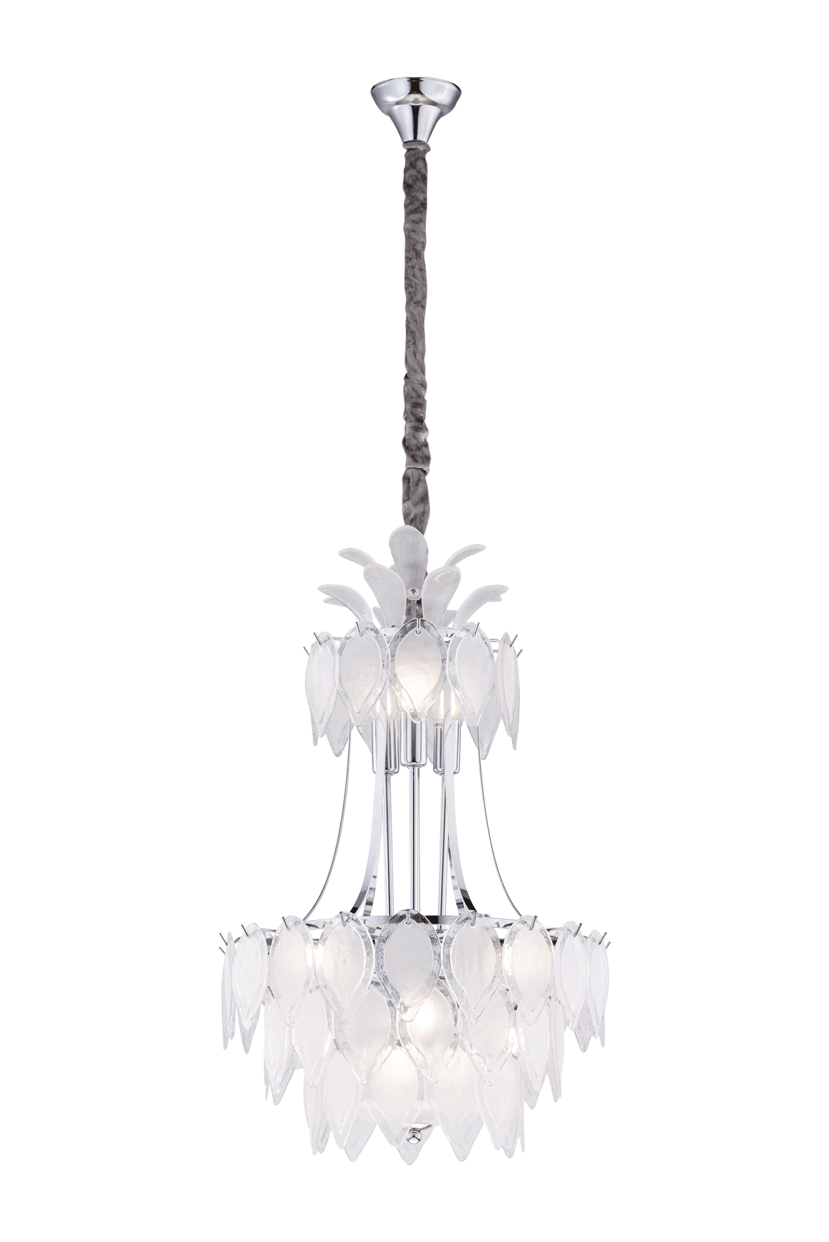 Люстра  430*650, 12*E14, 40W NewRgy Cristallo 8775/12L-CR CHROME+WHITE, Хром+Белый