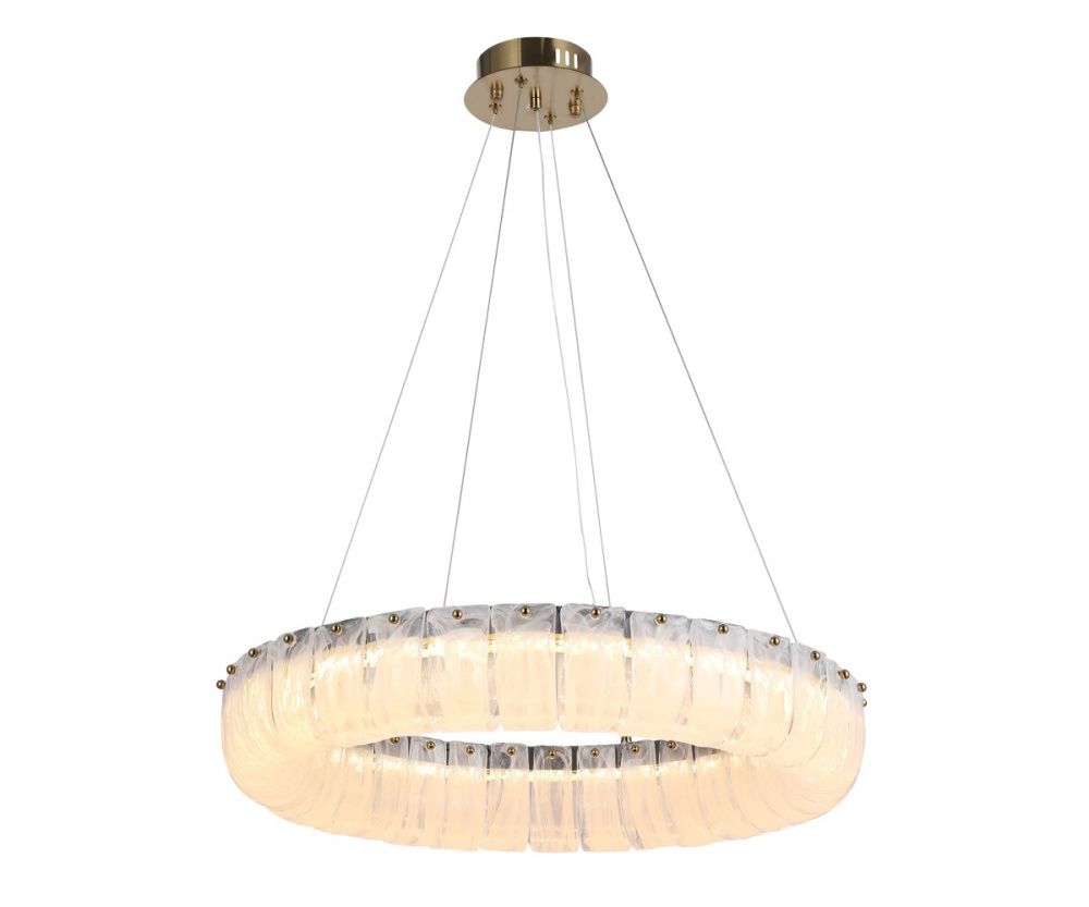 Подвесная люстра 60 см, 56W, 3000K, Kink Light Гэлли 07599-60,36, латунь