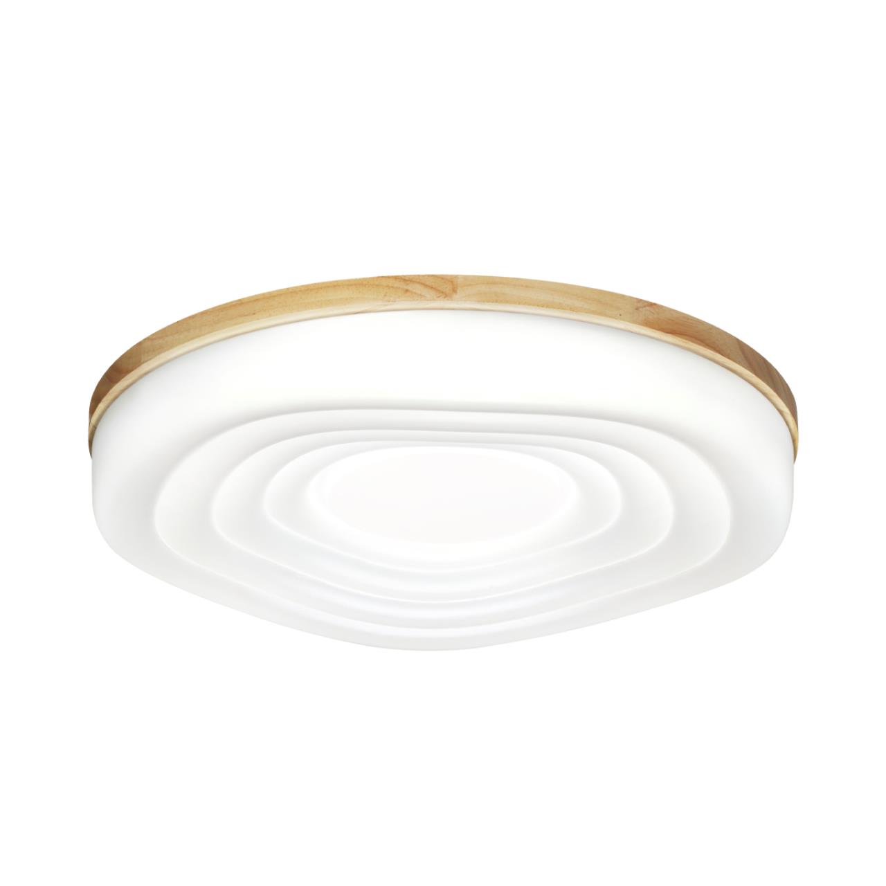 Cветильник 38,8*7,5 см, LED 48W, 3000-6000 К, IP43, белый/натуральное дерево, пластик Sonex Fass Wood, 7674/DL