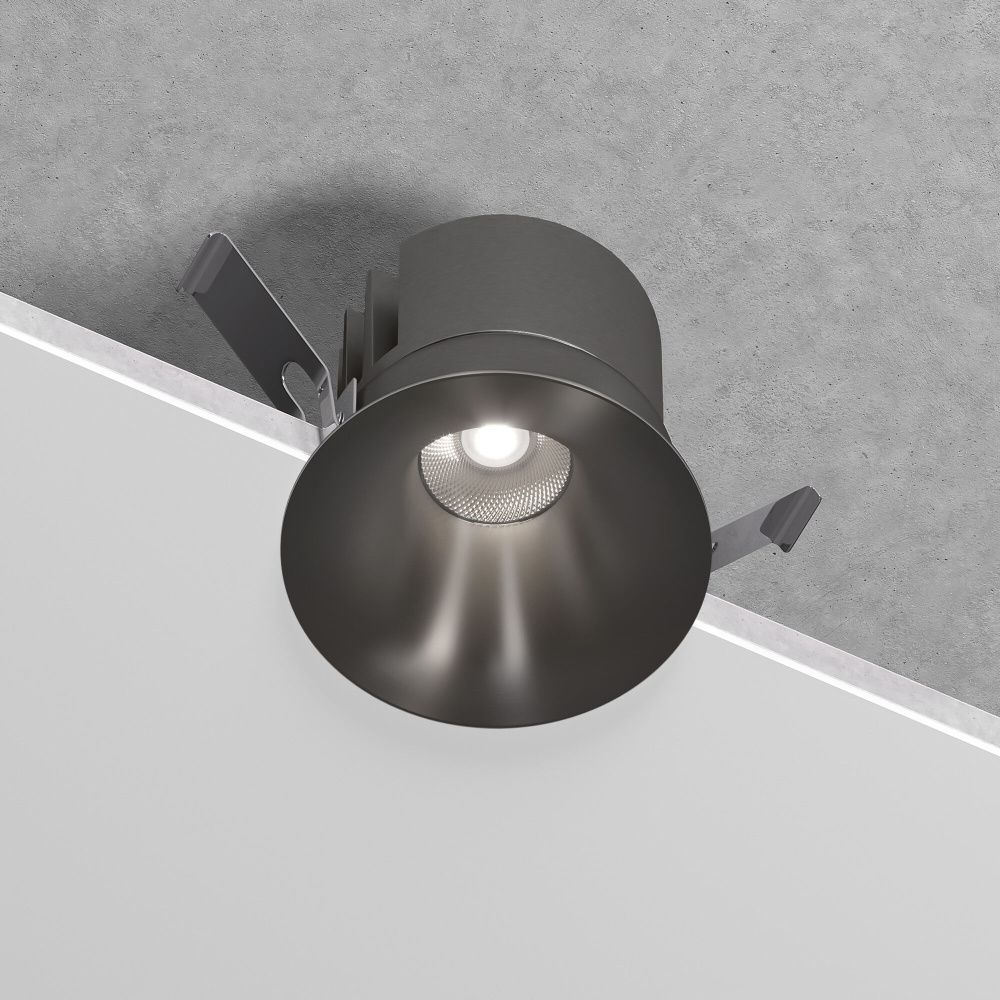 Потолочный акцентный светильник 8*8*6 см, LED, 15W, 4000K, Elektrostandard Bliss 25070/LED, серый