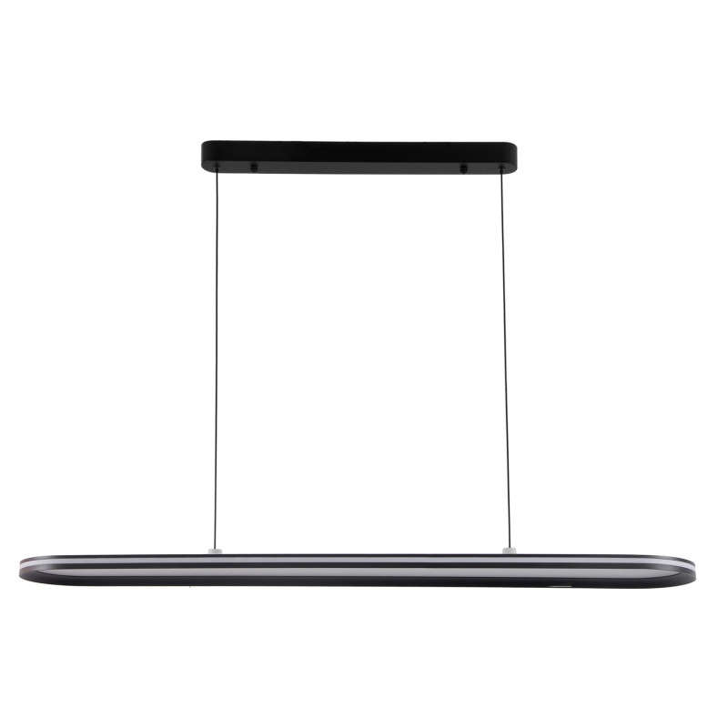 Подвесная люстра 120*20*150 см, 60W, Favourite Ovalitet 4275-12P матовый черный и белый акрил