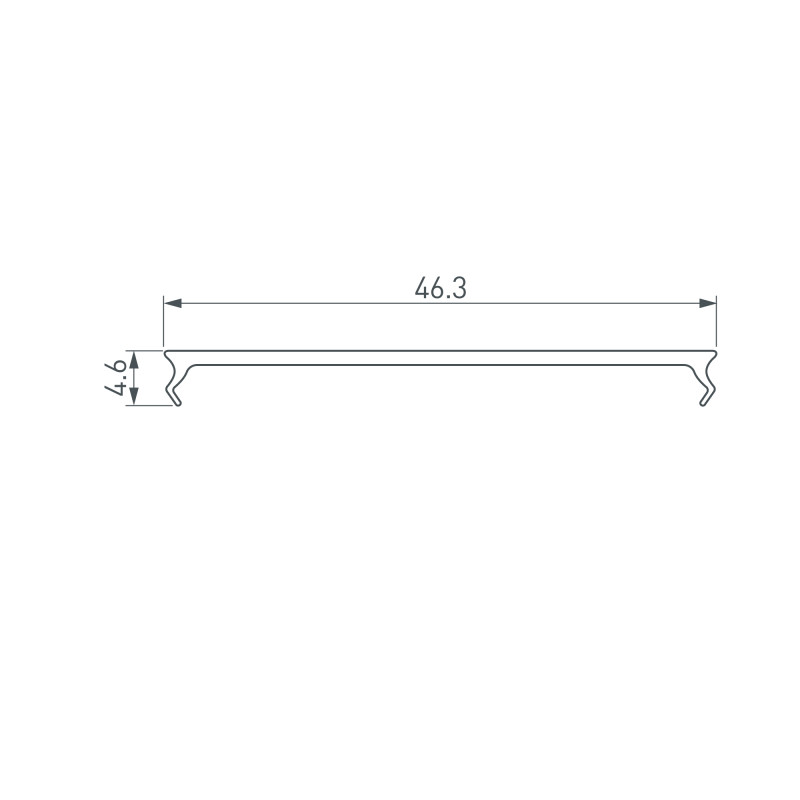 Экран Arlight 036120 1000*4,6*0,5 см. Цена указана за 10 метров. Продается кратно 10 метрам.