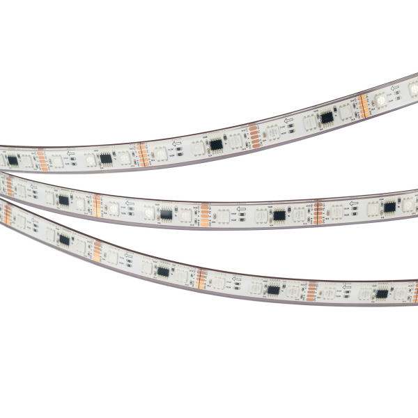 Светодиодная лента герметичная DMX-PFS-B60-12mm 12V RGB-PX3 (14 W/m, IP68, 5060, 5m) (Arlight, -) 039175, цена за метр, катушкой по 5 м