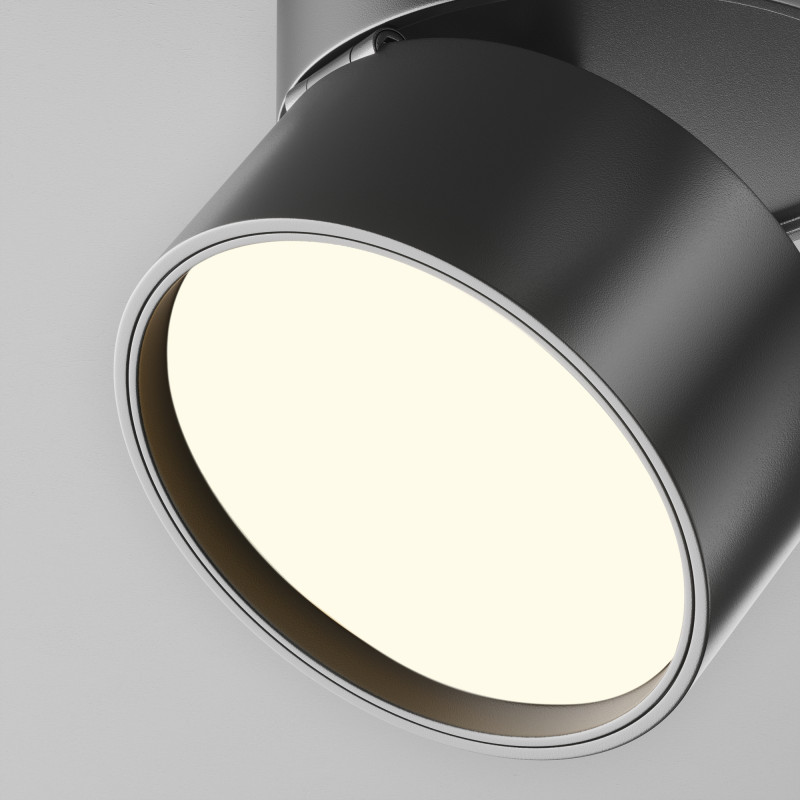 Накладной светильник 8,5*8,5*8 см, LED, 12W, 3000К, Maytoni Technical ONDA C024CL-12W3K-B-1 черный