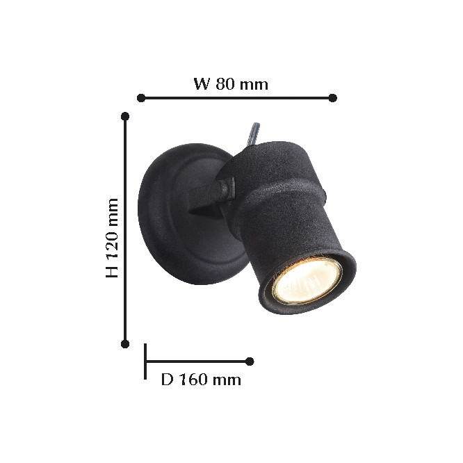 Бра Favourite Arcu 2026-1W, D160*W100*H130, пыльно-серый