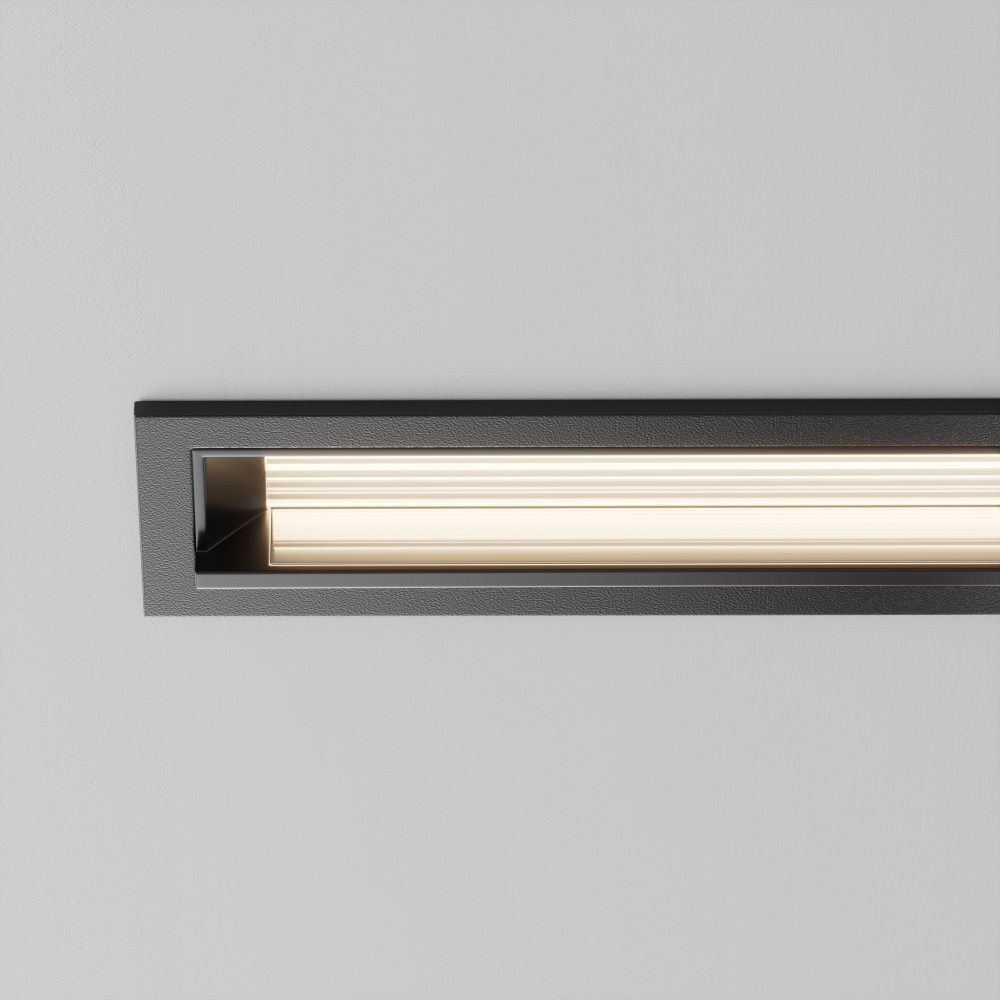 Встраиваемый светильник  DL100-12W2.7-3-4K-B 22,6*2,9*-3,5 см, *LED*12W, 4000K, Maytoni technical Parete DL100-12W2.7-3-4K-B, Черный