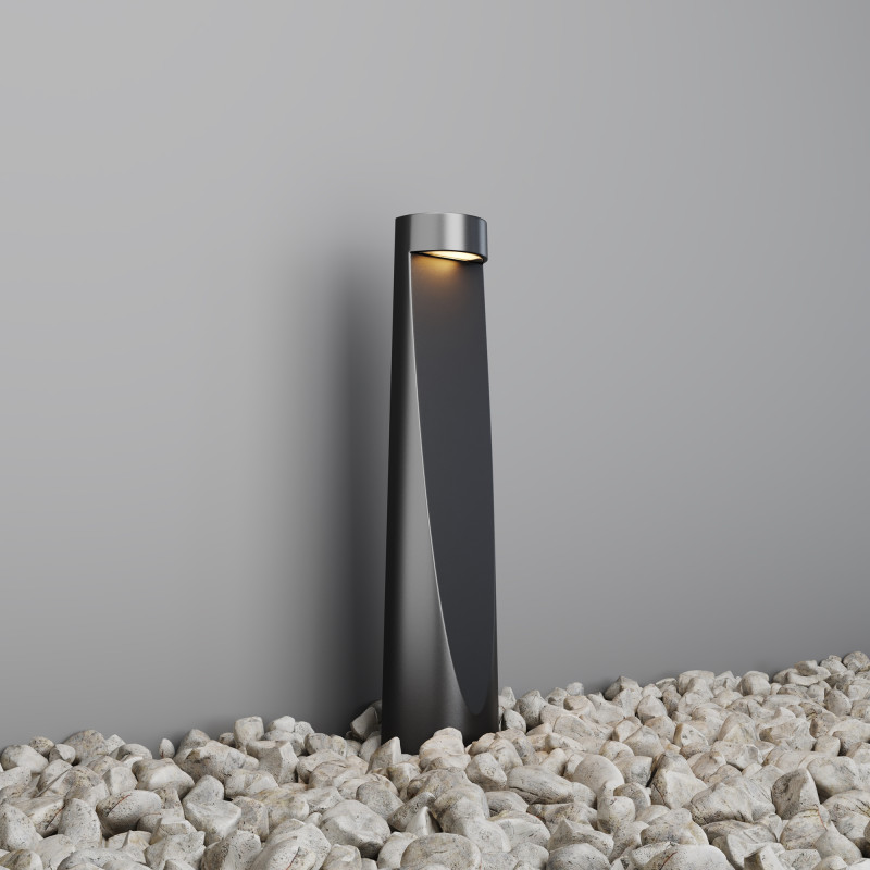 Садово-парковый светильник 5*10*40 см, LED, 7W, 3000К, Maytoni KONUS O463FL-L7GF3K серый