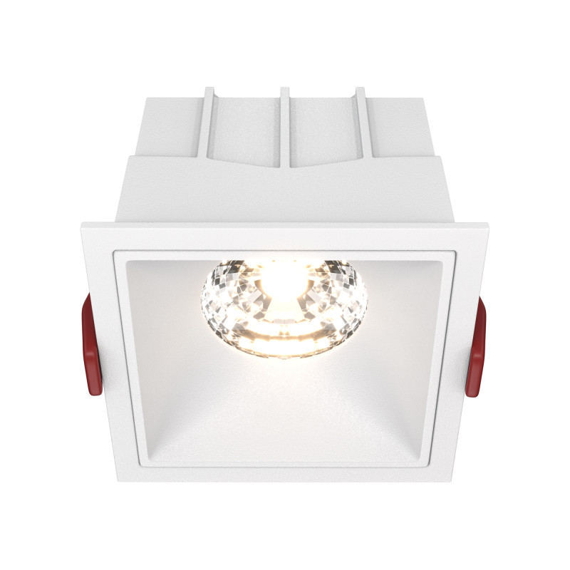 Светильник 9 см, 15W, 3000K, Maytoni Downlight Alfa LED DL043-01-15W3K-SQ-W, белый