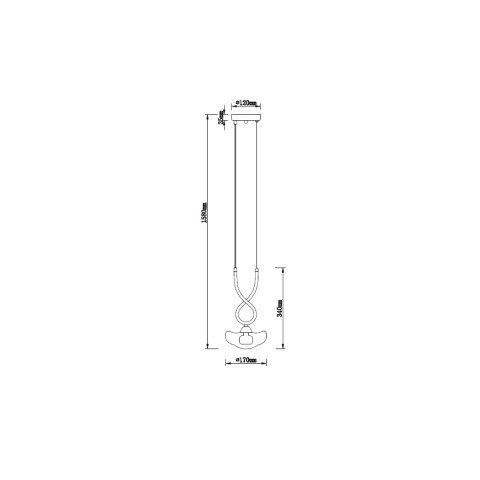 Подвесной светильник  17*158 см, 1*G9 черный, золото Vele Luce Janice VL5444P01
