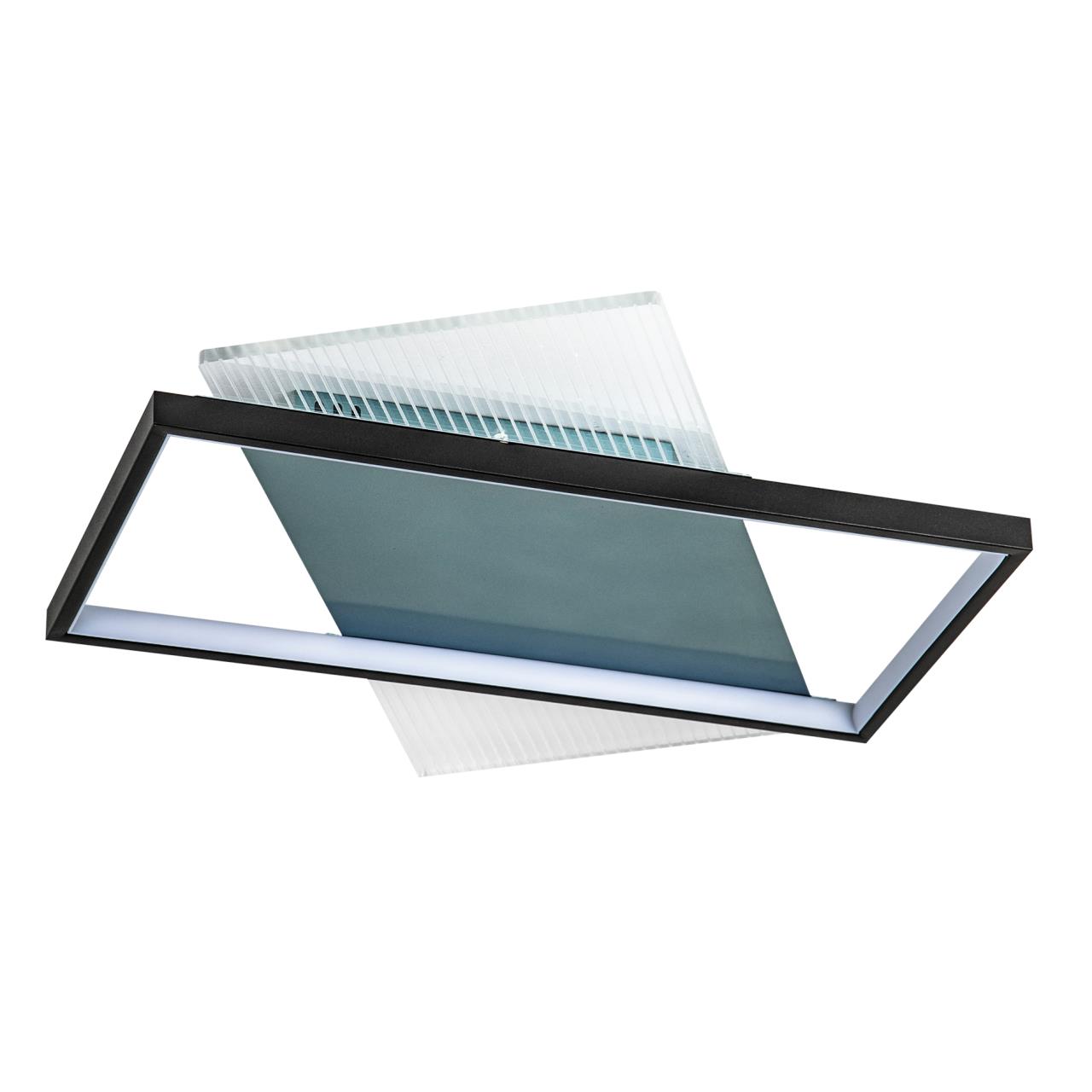 Светильник 54*53*7 см, LED 60W, 3000 / 6000K, Черный LED4U L1026-500 BK