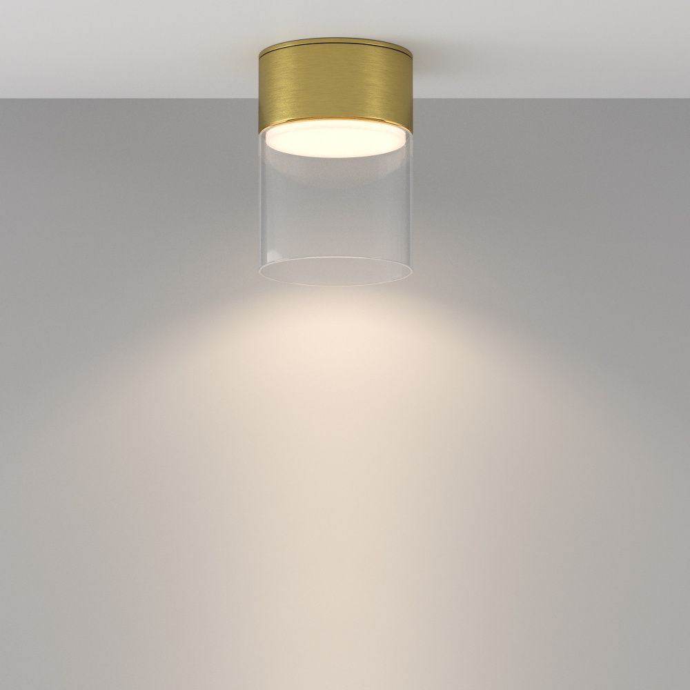 Светильник  C094CL-GX53-BS 8,5*8,5*-12 см, 1*GX53*12W, K, Maytoni technical Glory C094CL-GX53-BS, Латунь
