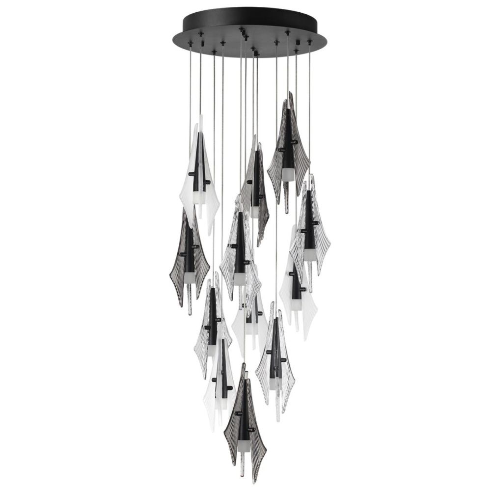 Люстра каскадная *53*70-238 см, 12*LED*5,75W, 3000K, Odeon Light Afalina 5442/69L, черный