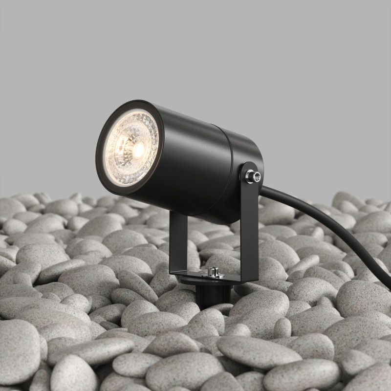 Грунтовый светильник 17*6*9- см, 1*GU10*15W, K, Denkirs MOSS DK9800-BK, черный алюминий