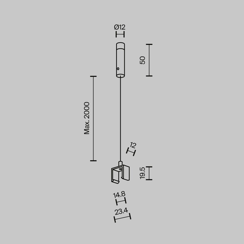 Крепление Maytoni Technical Exility X TRA239SW-2B, черный