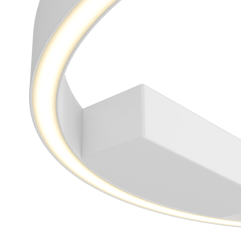 Накладной светильник 40*40*3,5 см, LED, 24W, 3000К-4000К, Maytoni Rim MOD058CL-L25WK белый