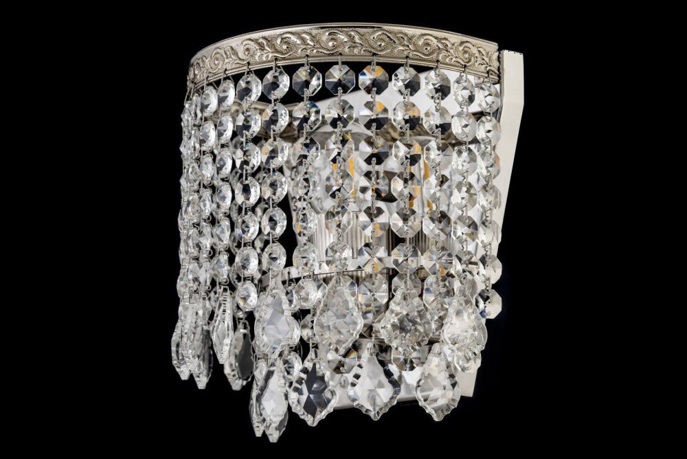 Бра *18*20 см, 1*E27*60W, Arti Lampadari Castellana Nickel Castellana E 2.10.602 N, никель