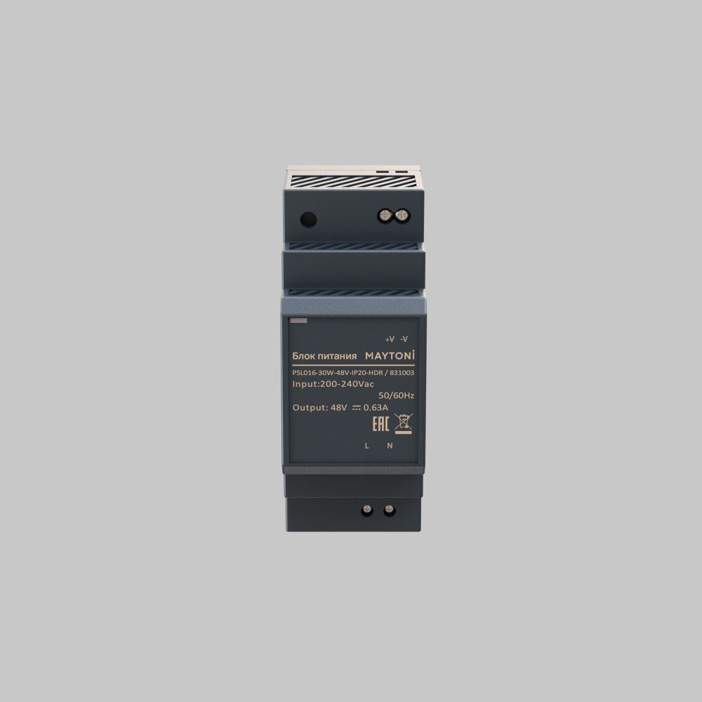 Блок питания 48V, 30W к светодиодной ленте Led Strip 831003 3,5*9*-5,8 см, Maytoni 831003, Черный