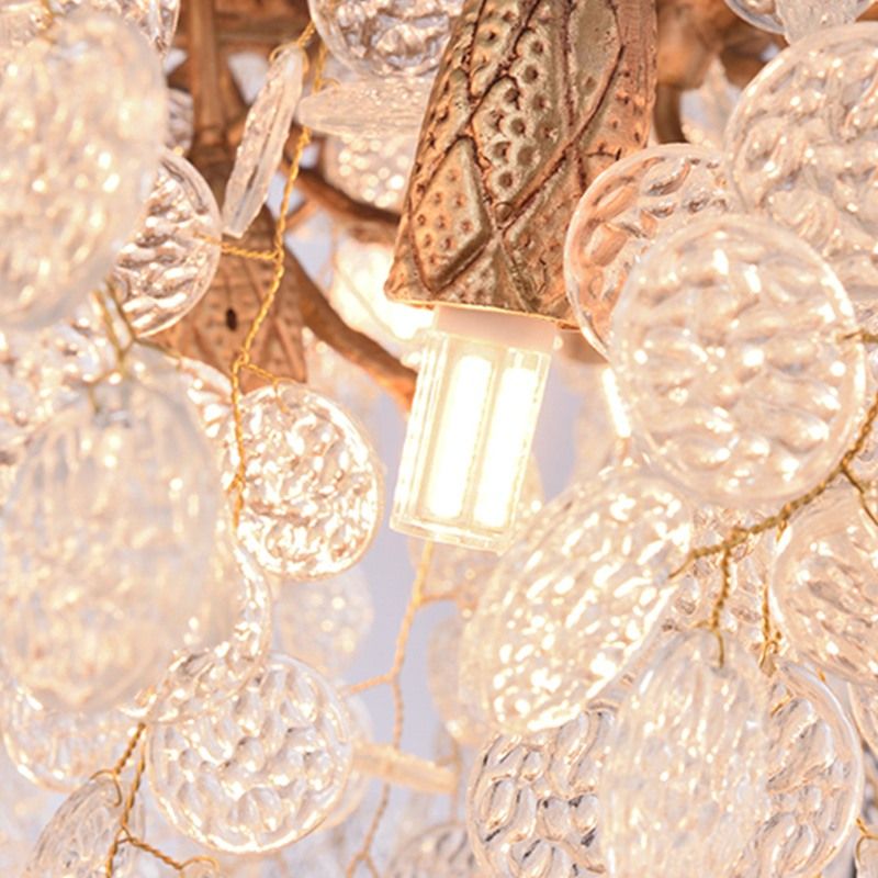 Подвесная люстра ручной работы FAIRYTREE round D80 80*80*65 см, 8*G9*40W, ImperiumLoft 40.2478, Бронзовый, Медный, Золотистый, Бежевый