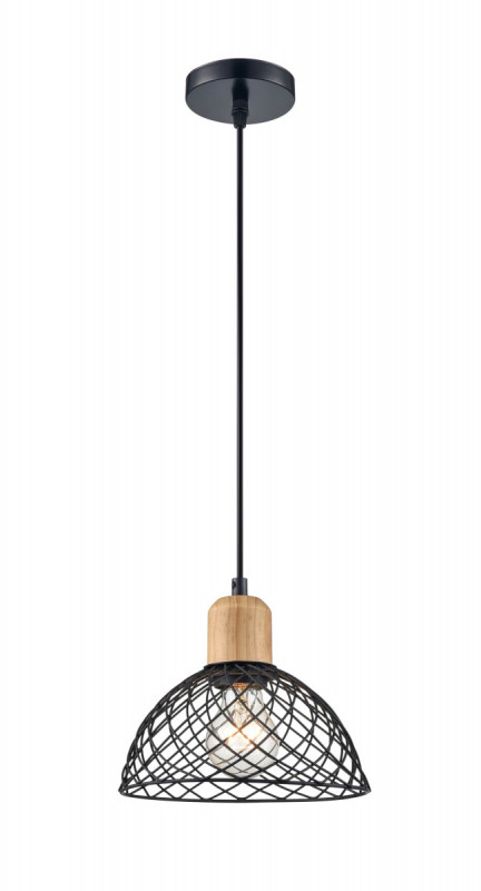 Подвесной светильник  20*170 см, 1*E27 черный, бежевый Vele Luce Folk VL6502P01