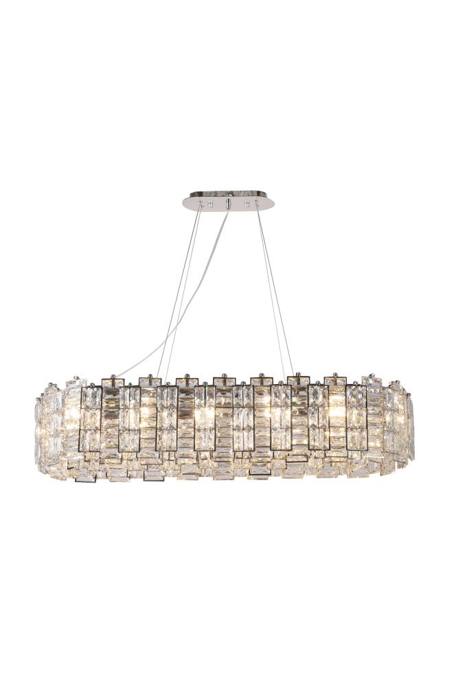Люстра L1000 x W300 x H210, мм, 12*40W (480W), CHROME (Хром) NewRgy 501-L1000CR CHROME