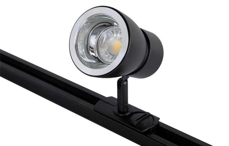 Светильник трековый однофазный 7 см, Crystal Lux CLT 0.31 009 BL-CH Черный/хром
