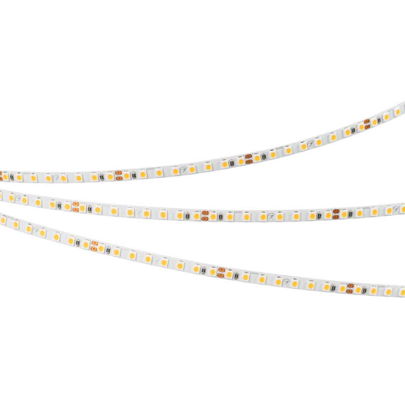 Лента RT-A160-5mm 24V Warm2700 (9.6 W/m, IP20, 2835, 5m) (Arlight, Открытый) 037803. Цена указана за 5 метров. Продается кратно 5 метрам.
