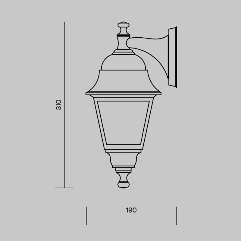 Уличный настенный светильник Maytoni Abbey Road O003WL-01B, черный