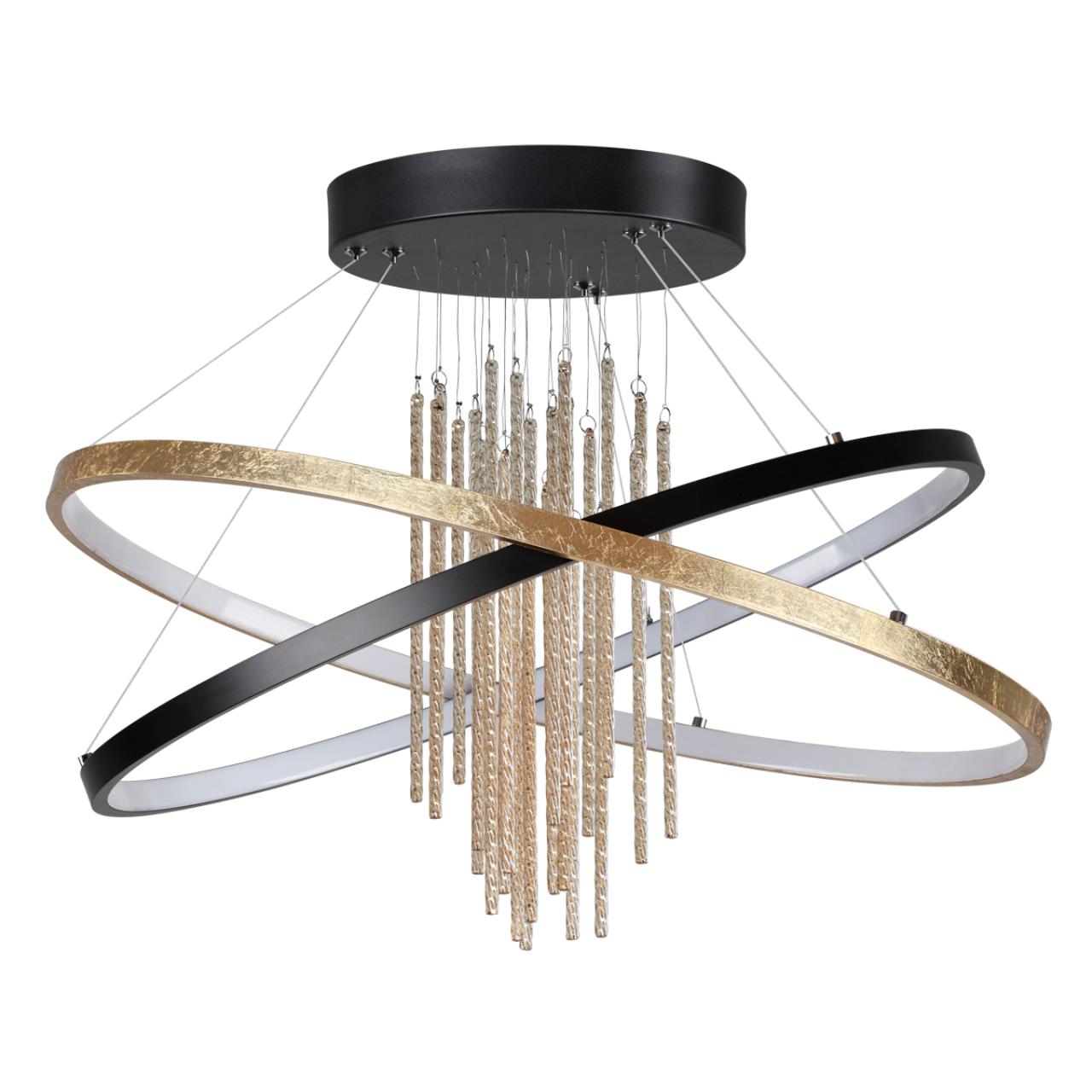 Светильник 60 см, 70W, 4000K Odeon Light L-vision Monica 3901/70CL, черный, золото