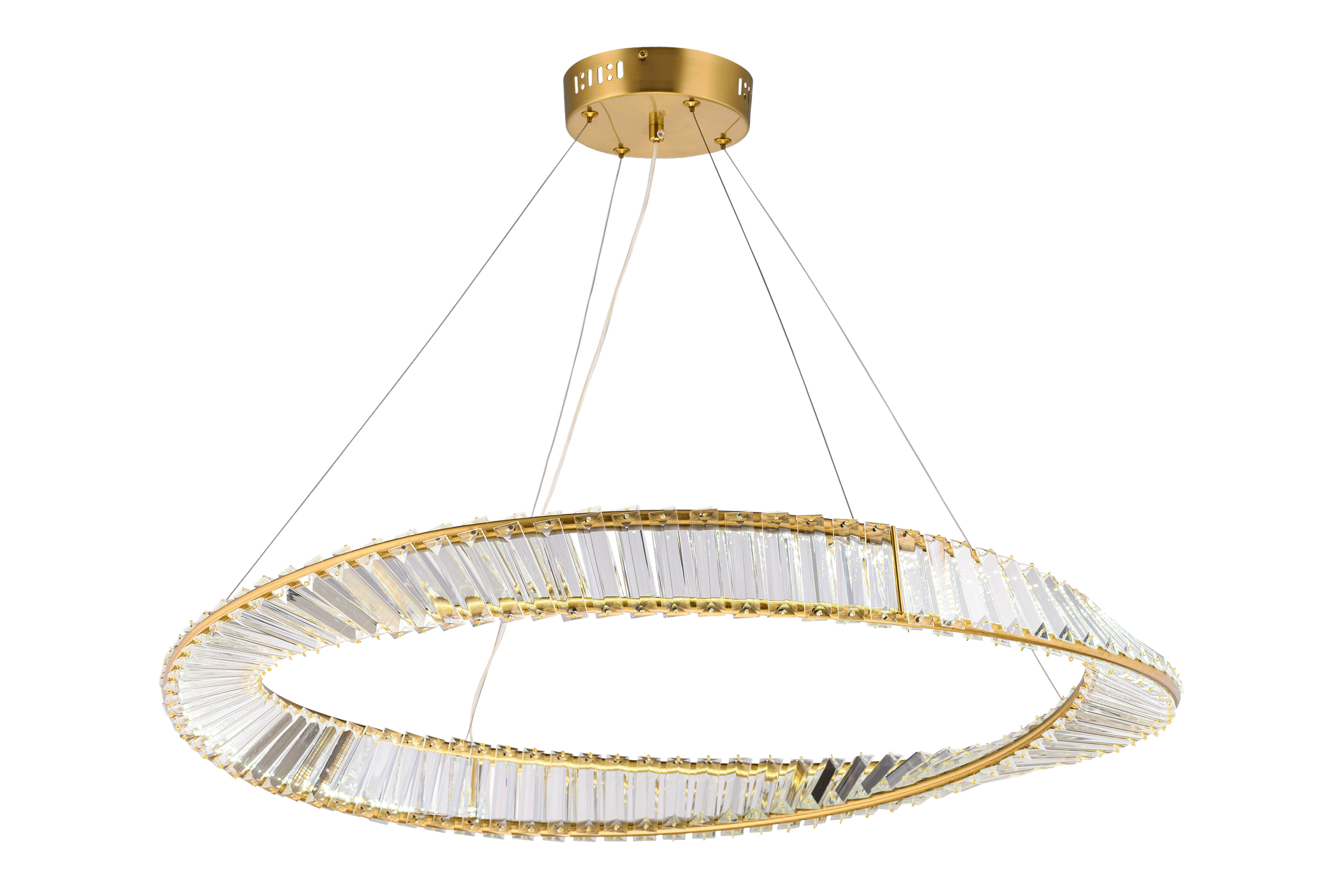 Люстра  1000*1200, LED, 60W 3000K-6000K NewRgy Cristallo 82022/1000 COPPER GOLD, Латунь/Золото