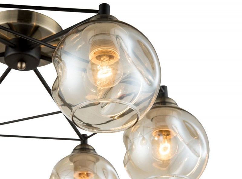 Потолочная люстра  61*25 см, 6*E27 черный Vele Luce Furia VL1882L06