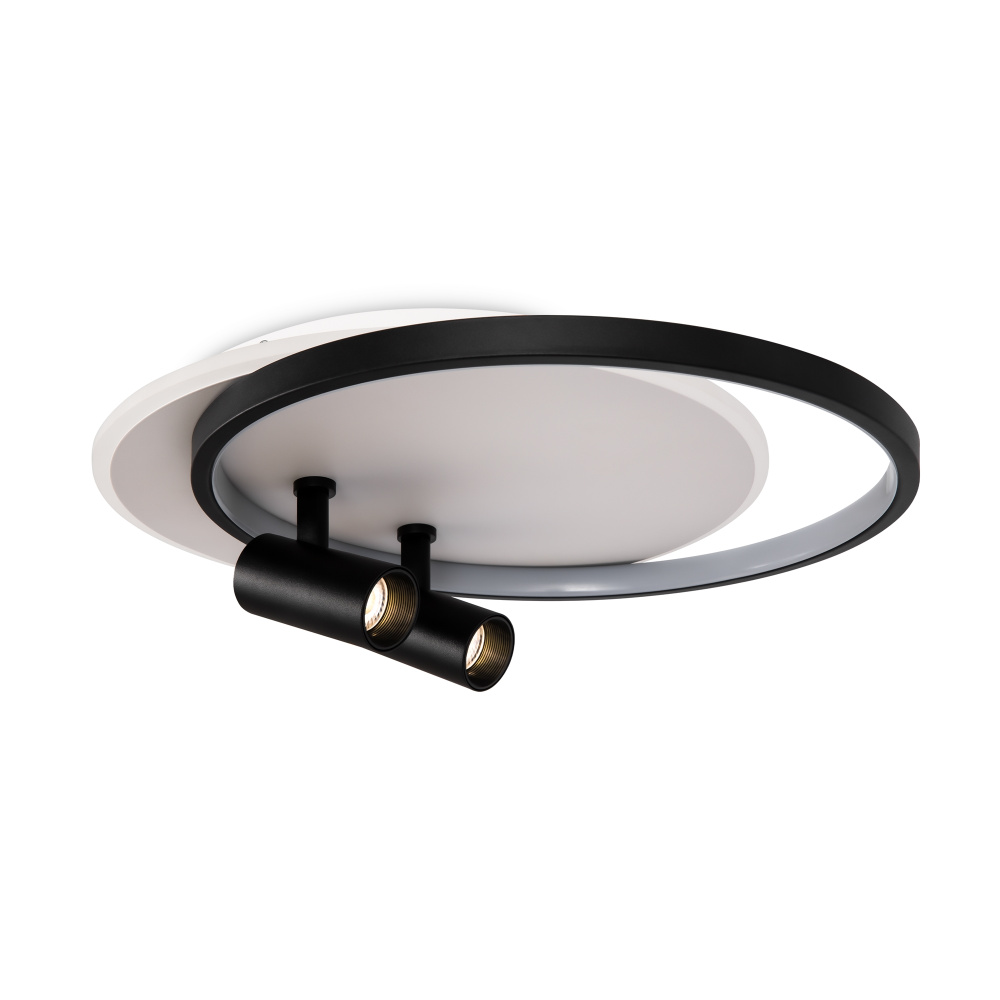 Светильник 48*40*-13 см, *LED*75W, 3000-7000K, Freya Прожекторы/Spotlights FR6083CL-L106WB, Бело-черный
