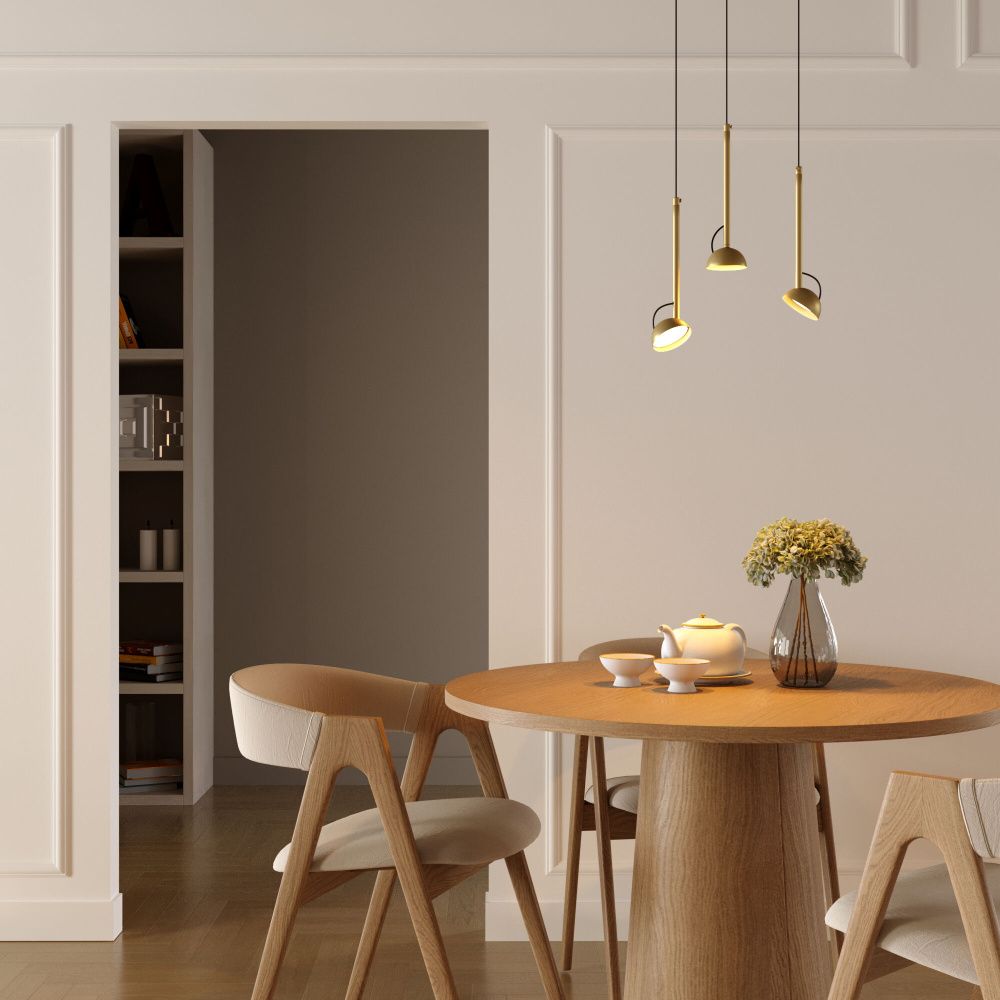 Подвесной акцентный светильник 6*6*133 см, LED, 7W, 3000K, Elektrostandard Join 50313 LED, латунь