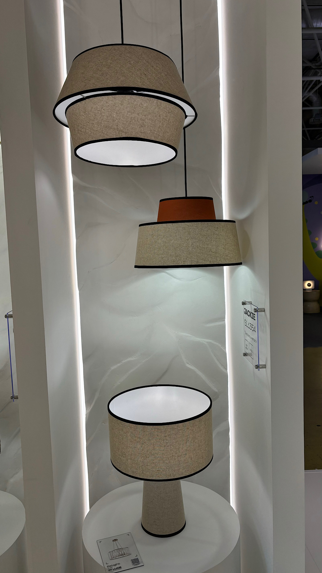 Подвесная люстра 40*228 см, E27, 40W, ST-Luce JACKIE SL1354.413.01 черный