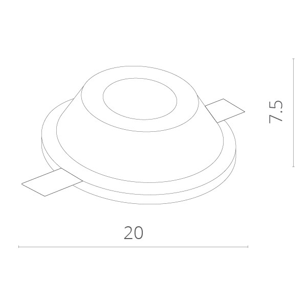 Светильник встраиваемый гипс Arte-Lamp INVISIBLE A9270PL-1WH