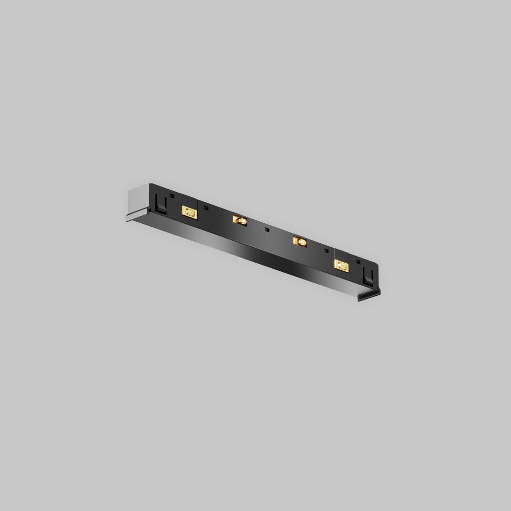 Коннектор питания прямой Exility X, черный 12*1*1 см, Maytoni Technical  TRA239PC-42B, Черный