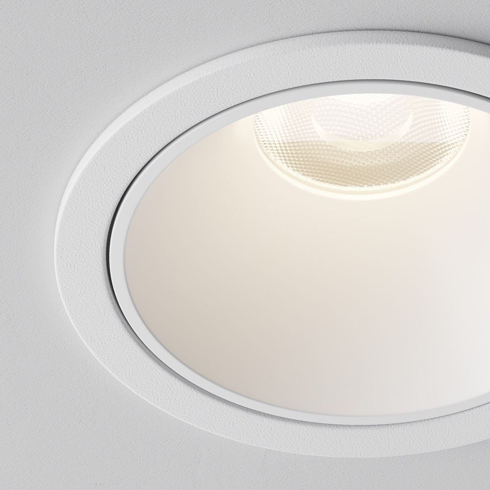 Встраиваемый светильник 5,2 см, LED*10W, 4000K, Maytoni Alfa LED 50° DL043-01-10W4K-RD-W-1, Белый