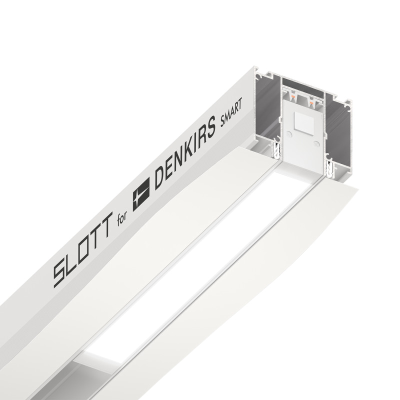 Профиль-трек 200 cv SLOTT for DENKIRS SMART TR2014-WH, для натяжных потолков, алюминий, белый