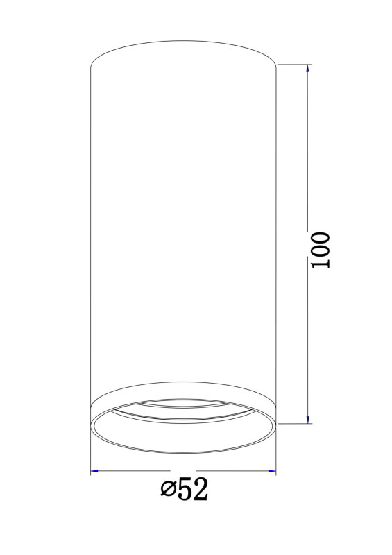 Светильник 5*5 см, GU10 10W, Maytoni Focus S C052CL-01MG, матовое золото