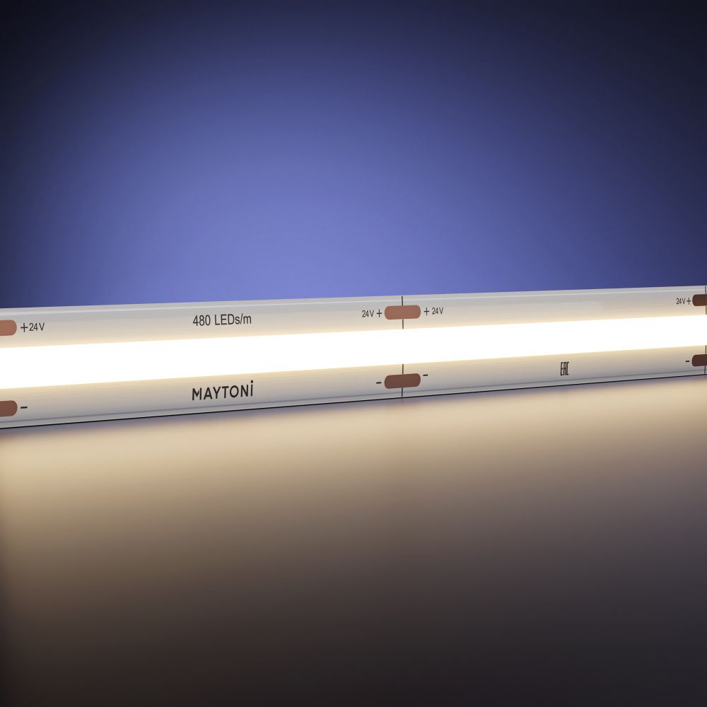 Светодиодная лента Ultra 24В COB 15Вт/м 3000K 5м IP 20 201224 Maytoni Technical, цена за метр, катушкой по 5 м