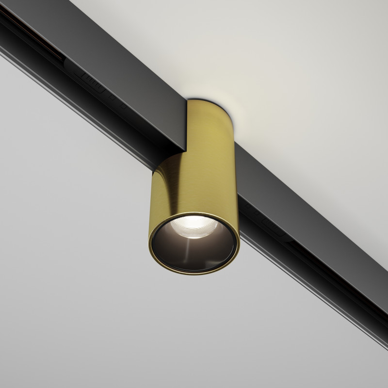 Светильник 5,3*5,3*10,4 см, LED, 7W, Maytoni Technical ALFA TR122-4-7W-DS-BS латунный, 3000-6000K, Dim