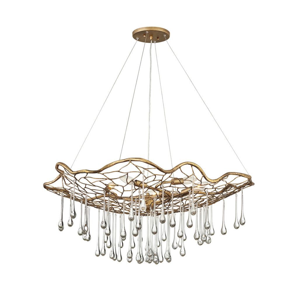 Подвесной светильник *91*49-337 см, E14*40W, Natural Concepts Hinkley Laguna (Hk) FE-BLUFFTON1, состаренное золото