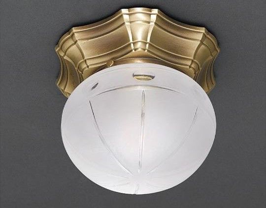Светильник потолочный диаметр 16 см Reccagni Angelo PL 7734/1 Бронза