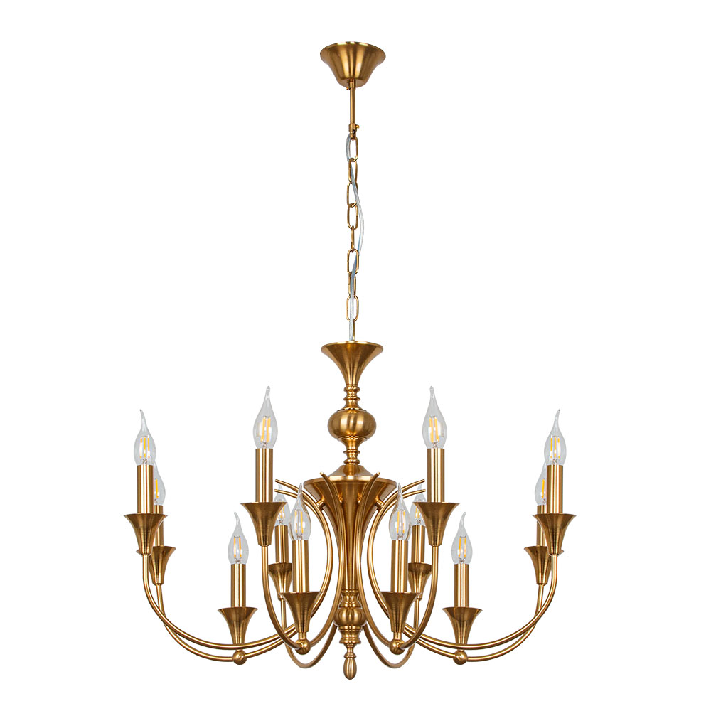 Люстра 53*75 см, 12*E14, 40W, Arte Lamp Collinetta A4094LM-12PB, Полированная Медь