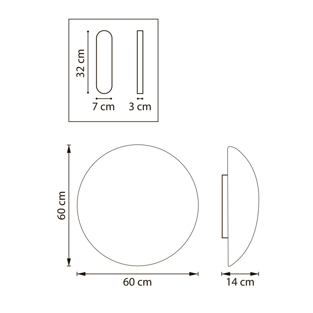 Светильник *60*14 см, 3000K, Lightstar Genova 610666, Белый