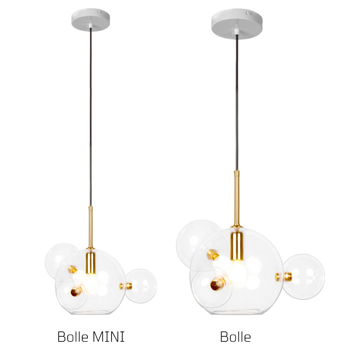 Подвесной светильник 39*31 см, 1*E14*40W LOFT IT Bolle 2027-P4 mini золото