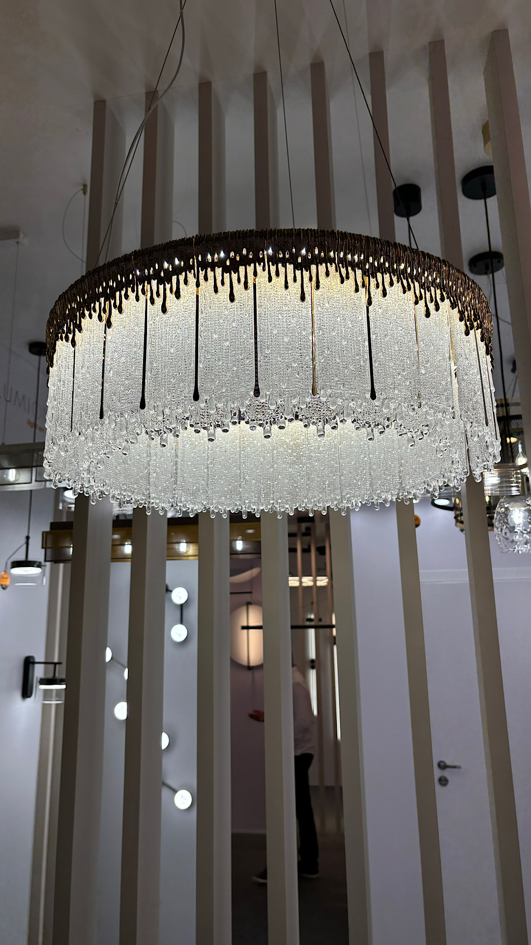 Люстра 60 см, LED*80W, 3700К, 6796lm Odeon Light Cleo 5091/80L, золотой