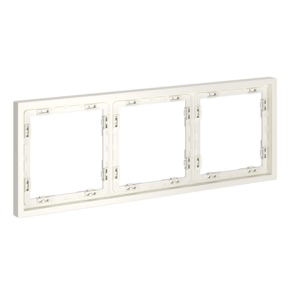 Рамка пластиковая S70 на 3 пост, хлопок Voltum VLS100313